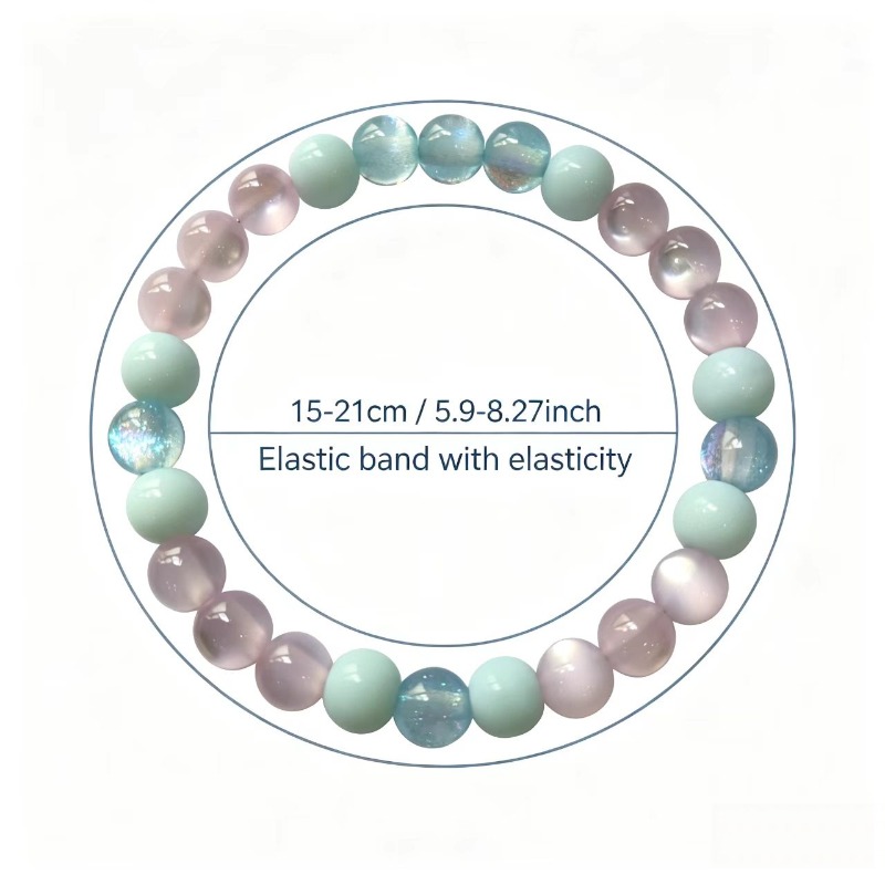 Clear Blue and White Bracelet